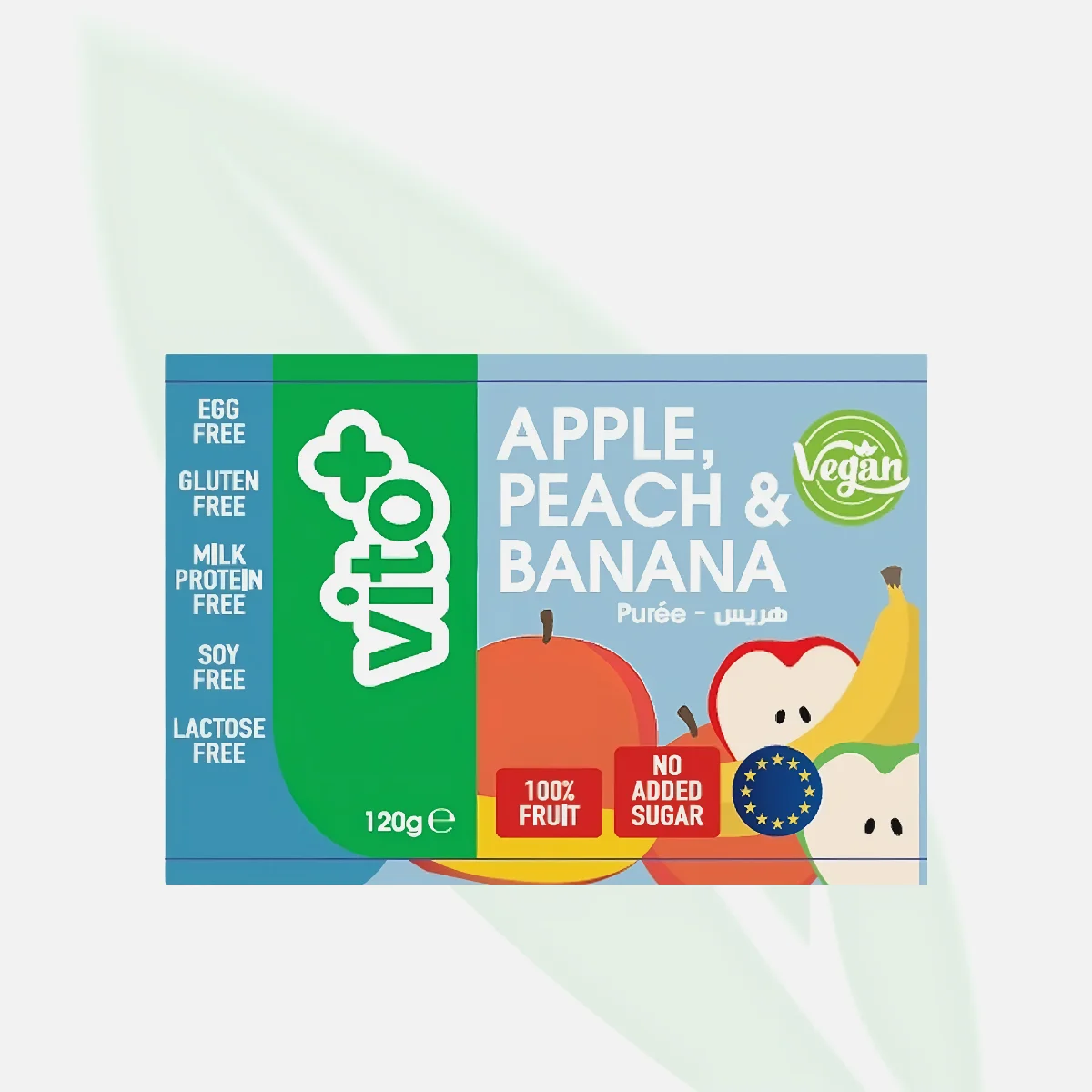 VITO+ Apple, Peach and Banana Fruit Puree 120g