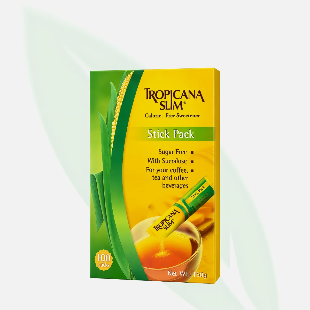 TROPICANA SLIM Stevia Sweetener with Chromium – 100 Sticks TROPICANA SLIM Stevia Sweetener with Chromium – 100 Sticks