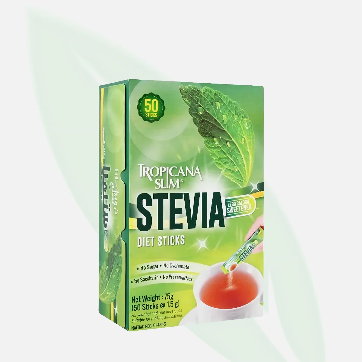 TROPICANA SLIM Stevia Natural Sweetener 50 Sticks TROPICANA SLIM Stevia Natural Sweetener 50 Sticks
