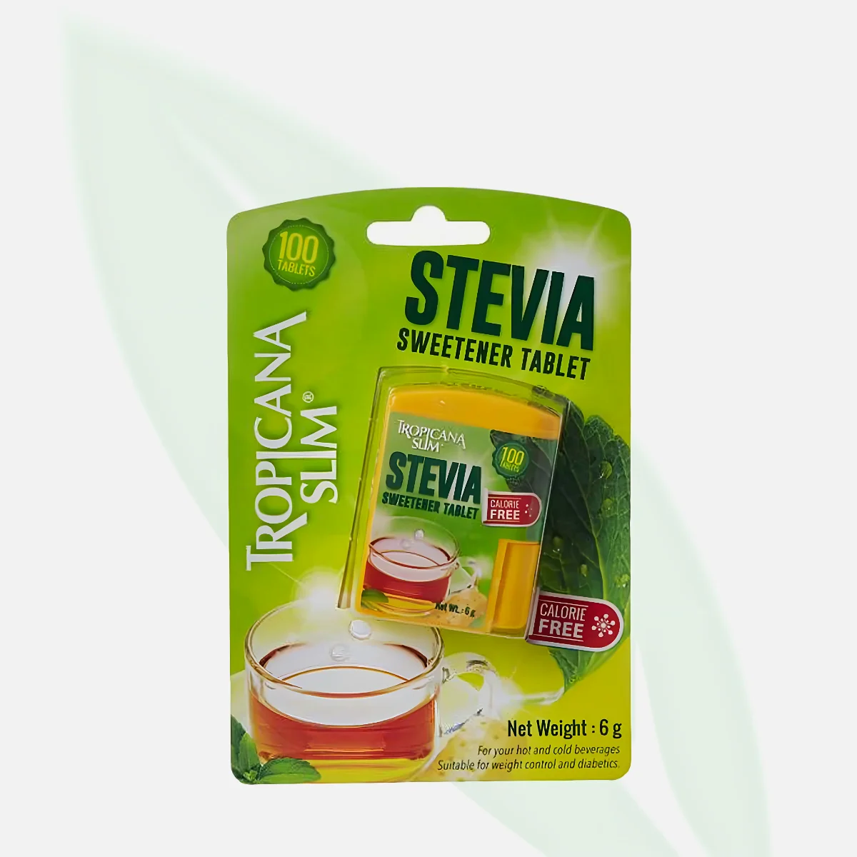 TROPICANA SLIM Stevia Sweetener with Chromium Tablets 100 Tablets TROPICANA SLIM Stevia Sweetener with Chromium Tablets 100 Tablets