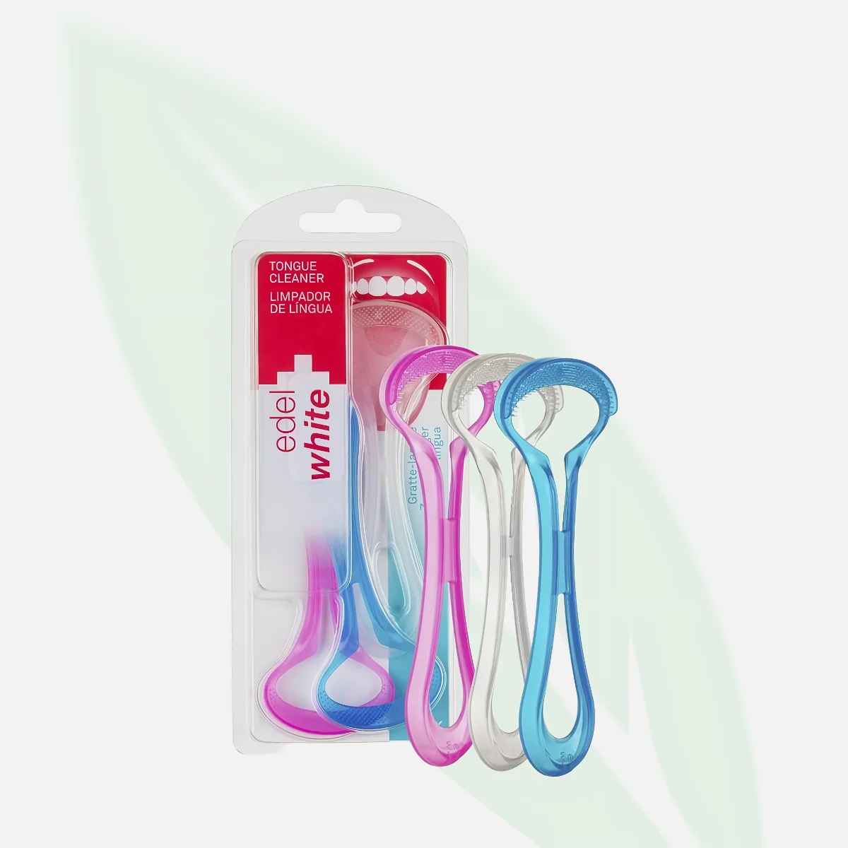 EDEL WHITE Tongue Cleaner Set - 3 Pack