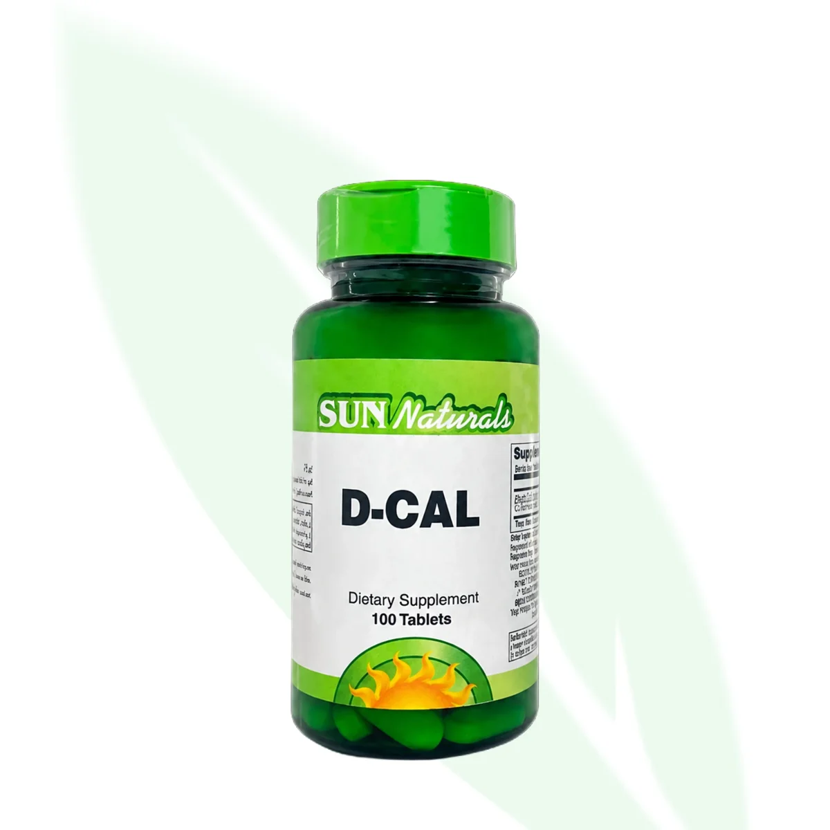 SUN NATURALS D-Cal Calcium & Vitamin D Supplement 100 Tablets
