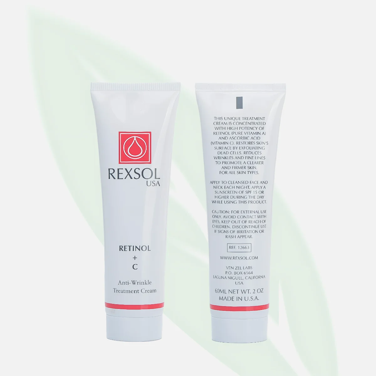 REXSOL Retinol + Vitamin C Anti-Aging Treatment Cream 2oz