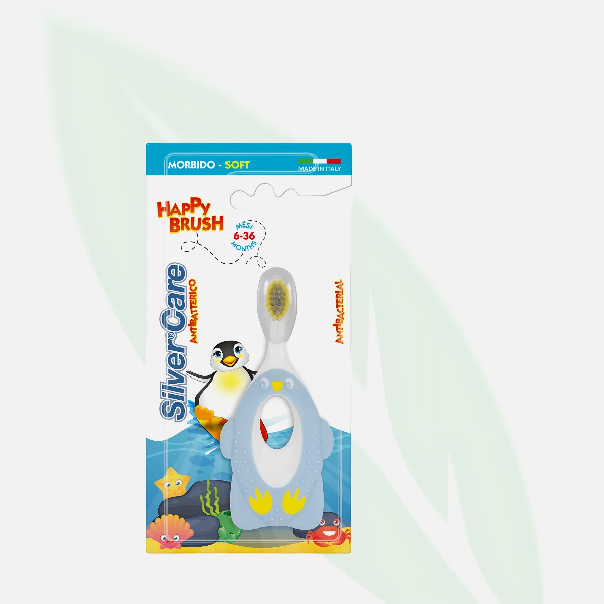 SILVER CARE Happy Brush Antibacterial Toothbrush 6-36 Months SILVER CARE Happy Brush Antibacterial Toothbrush 6-36 Months