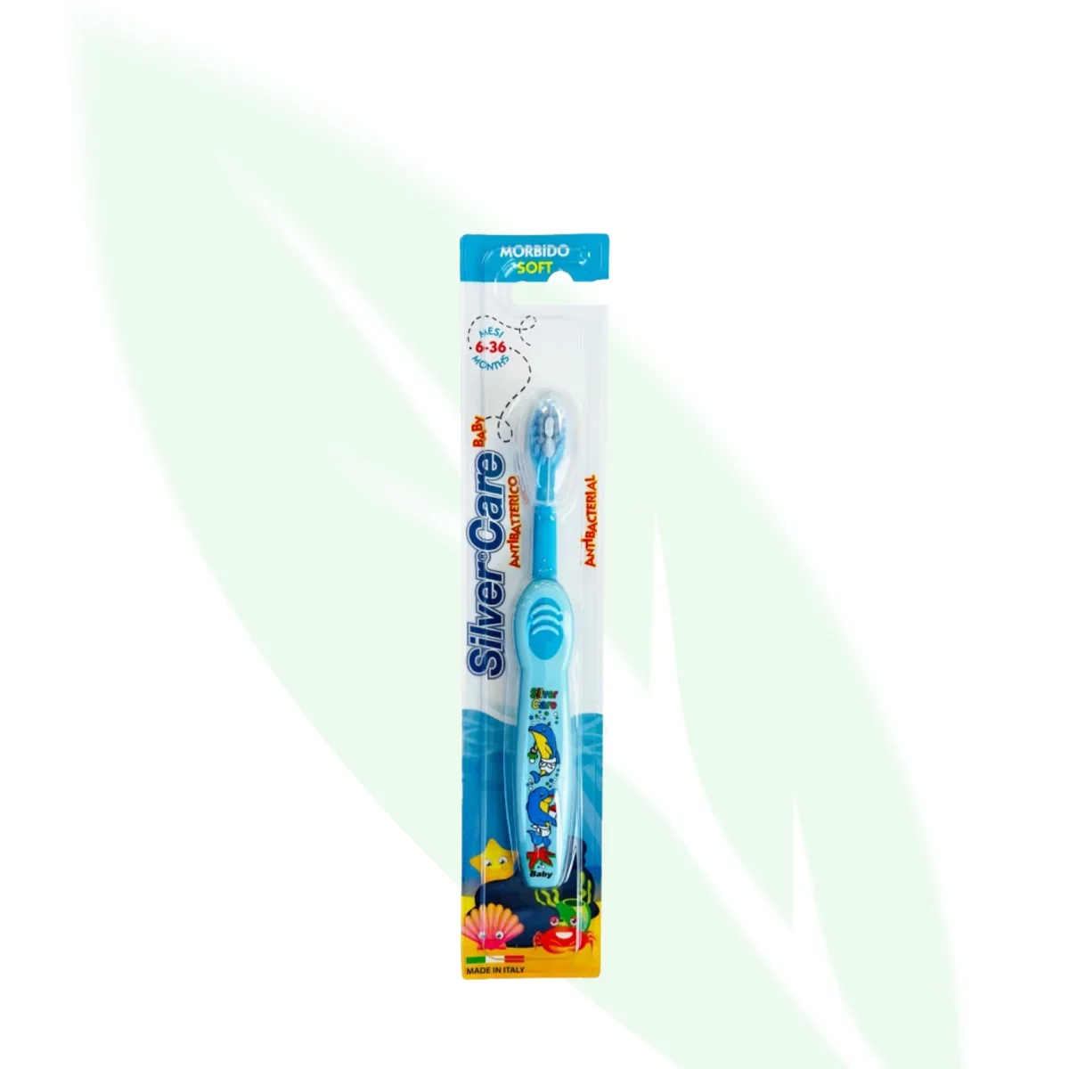 SILVER CARE Soft Antibacterial Baby Toothbrush 6-36 Months SILVER CARE Soft Antibacterial Baby Toothbrush 6-36 Months