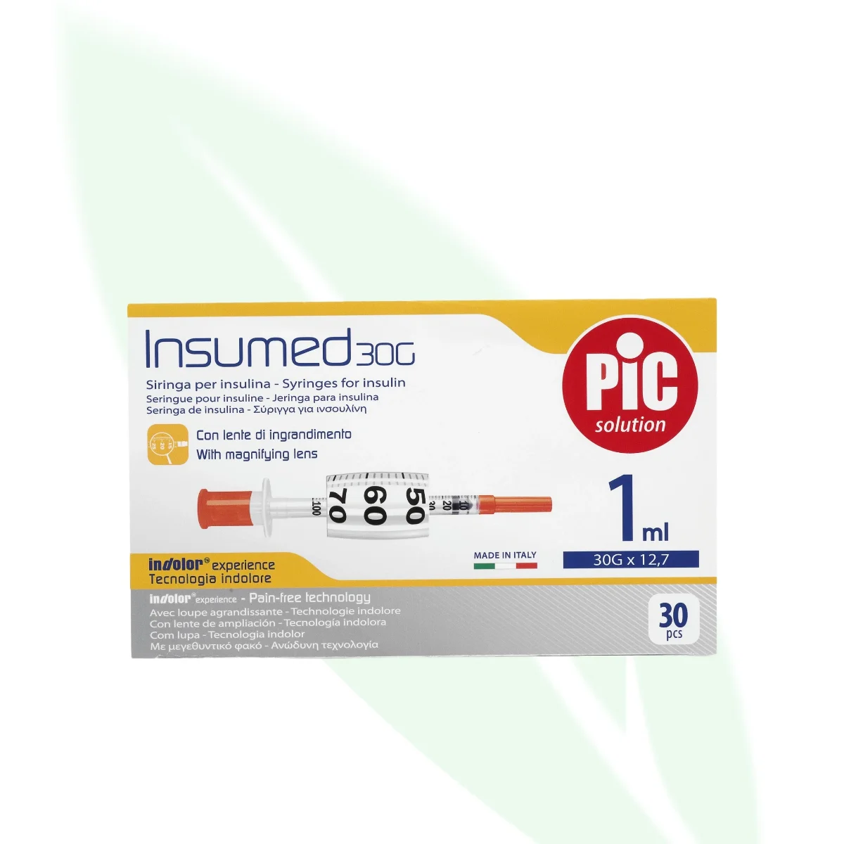 PIC SOLUTION Insumed Insulin Syringe 1ml 30G – 30 Pieces PIC SOLUTION Insumed Insulin Syringe 1ml 30G – 30 Pieces