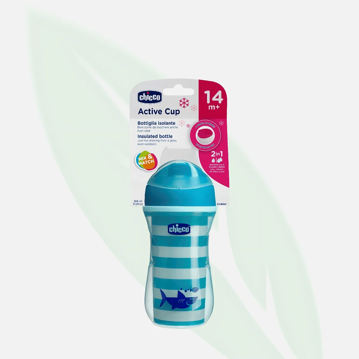 CHICCO Active Cup Double Wall Non-Spill Insulated Cup 14M+ 266ml