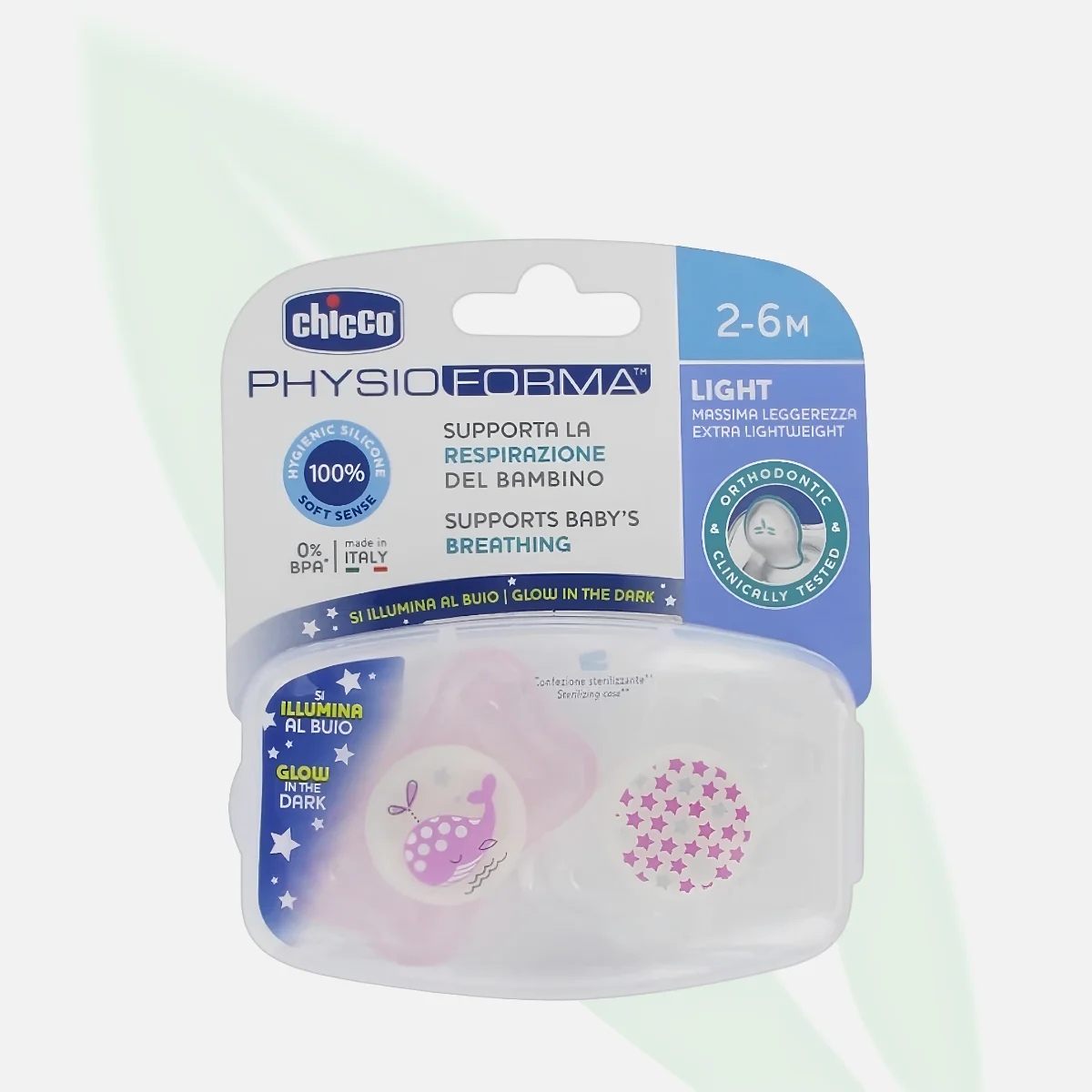 CHICCO Soother Light Silicone Pacifier 2-6 Months
