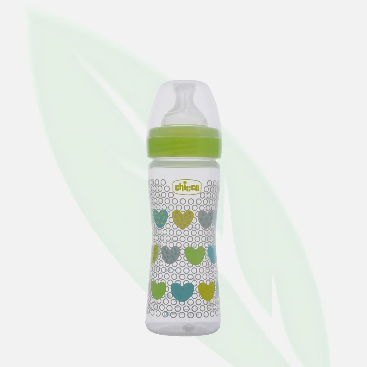 CHICCO Well-Being Feeding Bottle Medium Flow Green Silicone Teat 2M+ 250ml CHICCO Well-Being Feeding Bottle Medium Flow Green Silicone Teat 2M+ 250ml