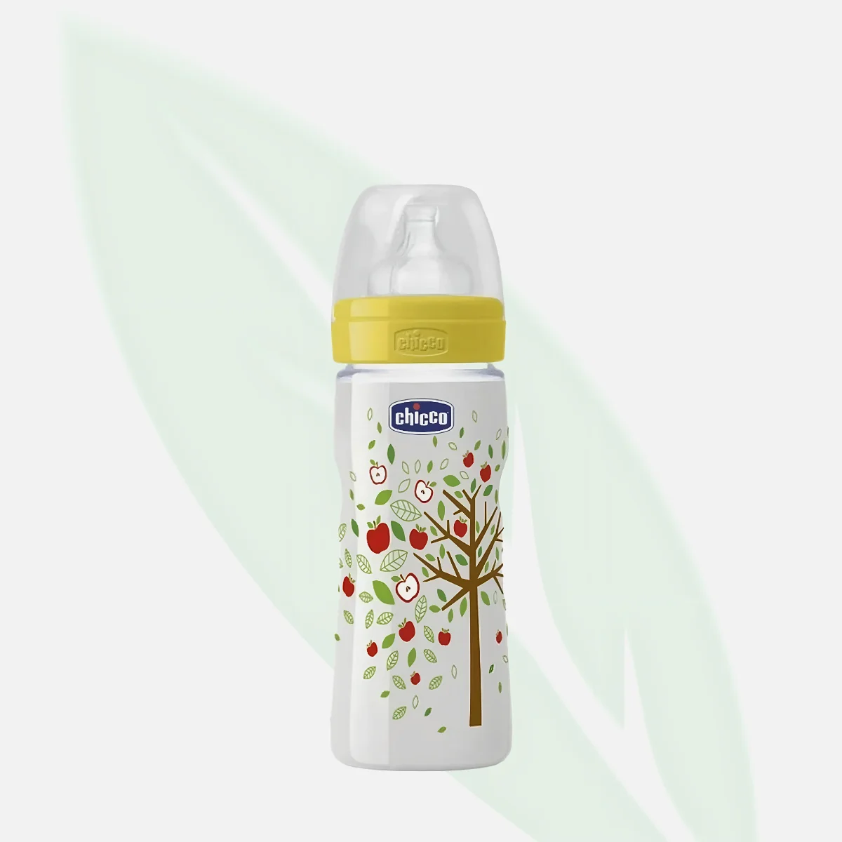 CHICCO Well-Being Feeding Bottle Fast Flow Yellow Silicone Teat 4M+ 330ml CHICCO Well-Being Feeding Bottle Fast Flow Yellow Silicone Teat 4M+ 330ml