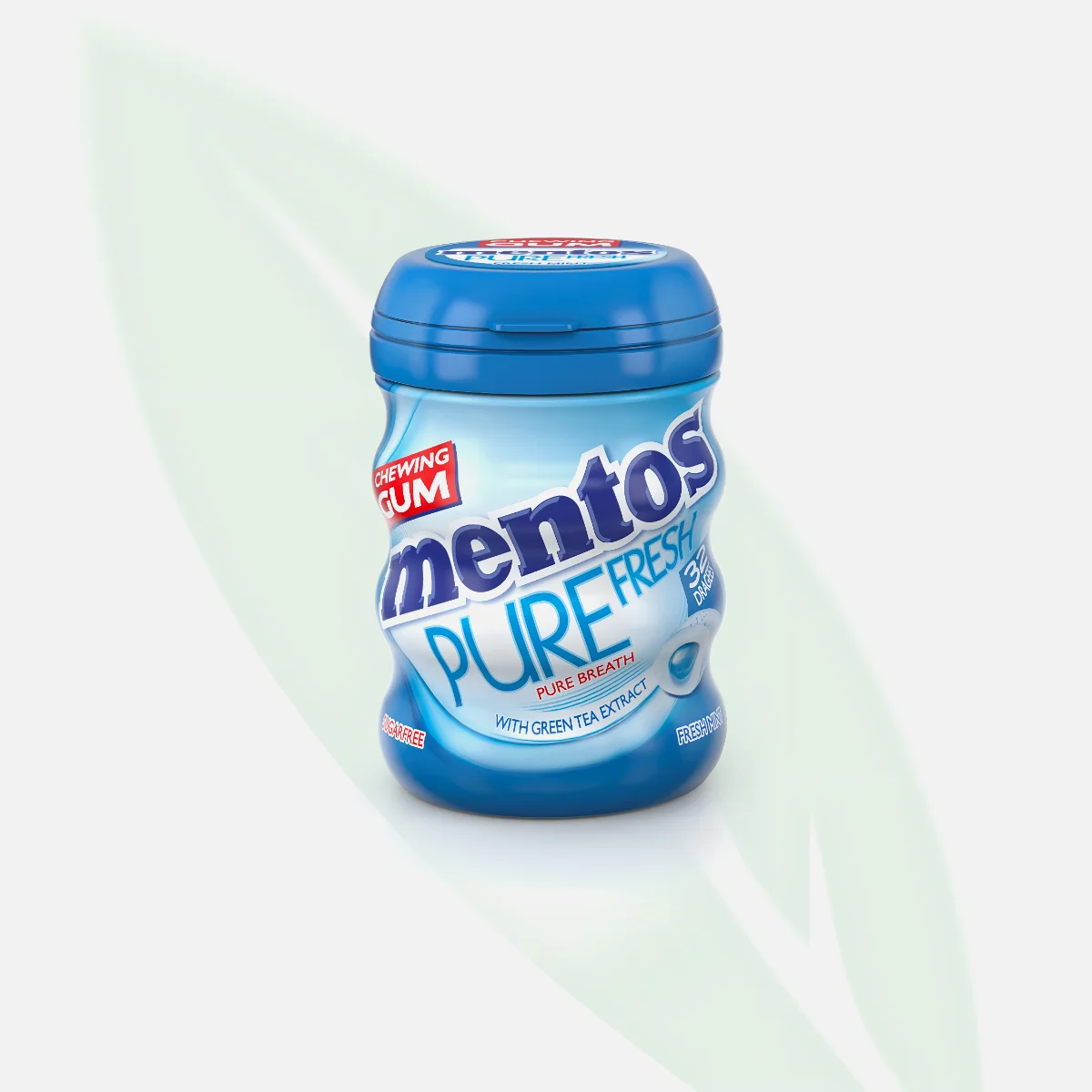 MENTOS Pure Fresh Sugar-Free Freshmint Chewing Gum 32 Pieces MENTOS Pure Fresh Sugar-Free Freshmint Chewing Gum 32 Pieces