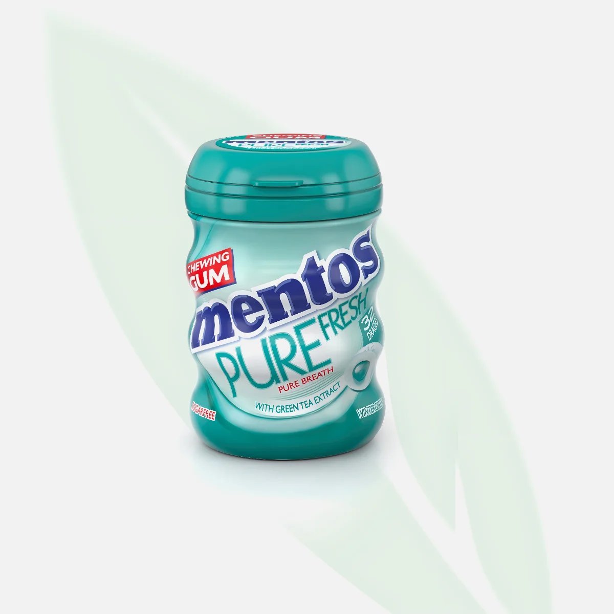 MENTOS Pure Fresh Sugar-Free Wintergreen Gum 32 Pieces MENTOS Pure Fresh Sugar-Free Wintergreen Gum 32 Pieces