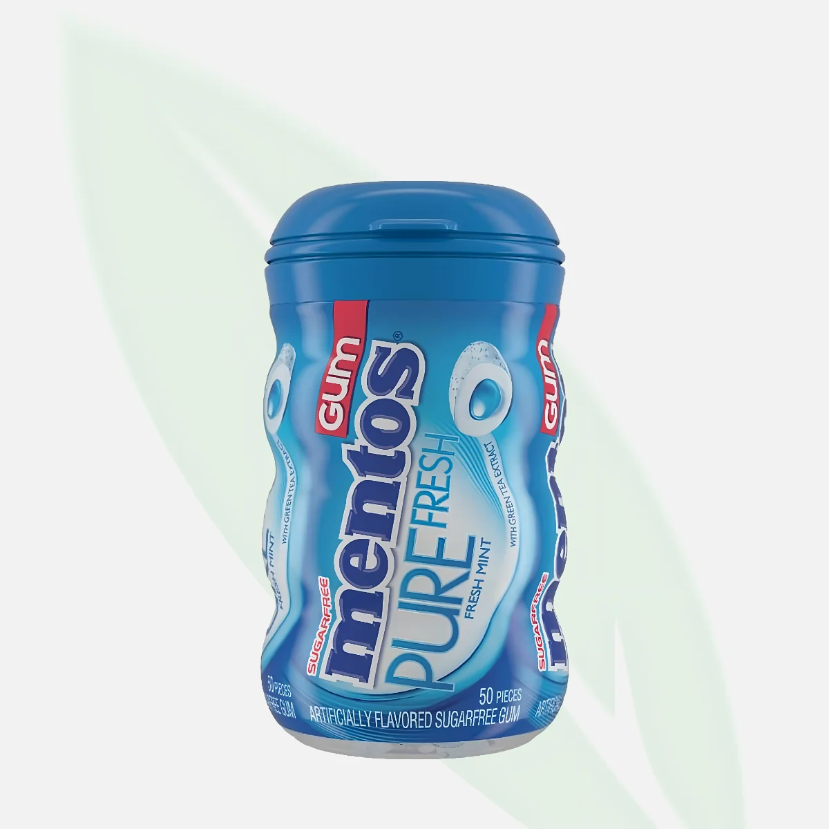 MENTOS Pure Fresh Sugar-Free Fresh Mint Gum Bottle 50 Pieces MENTOS Pure Fresh Sugar-Free Fresh Mint Gum Bottle 50 Pieces