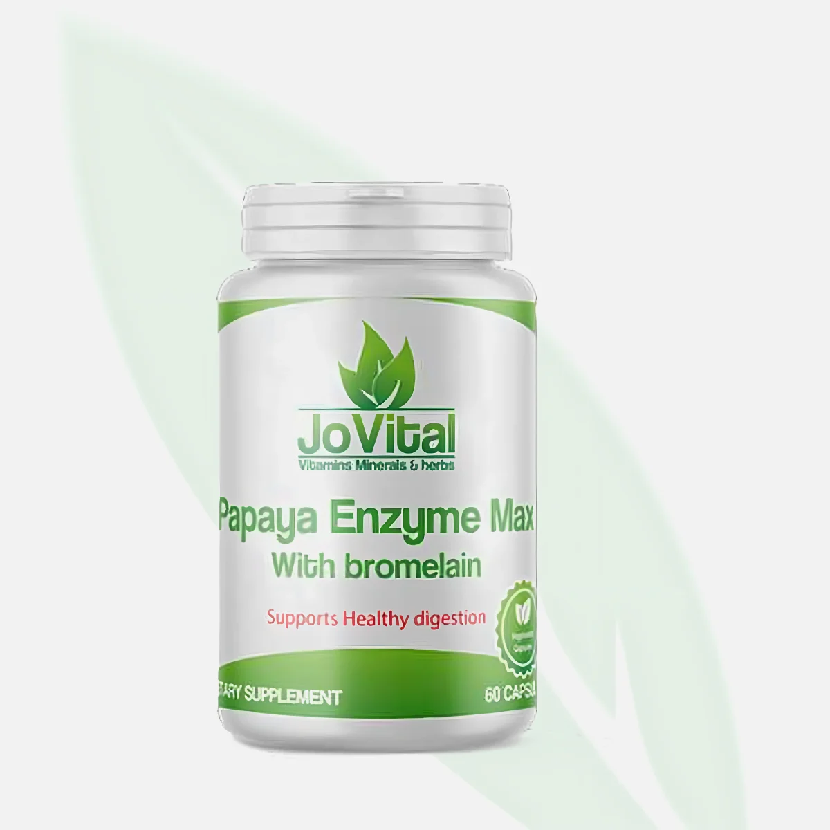 JOVITAL Papaya Enzyme Max with Bromelain 60 Capsules JOVITAL Papaya Enzyme Max with Bromelain 60 Capsules