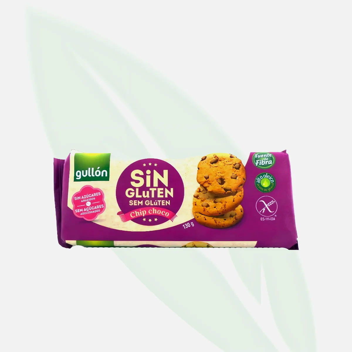 GULLON Sin Gluten Chip Choco Gluten-Free No Sugar Added Cookies 130g GULLON Sin Gluten Chip Choco Gluten-Free No Sugar Added Cookies 130g