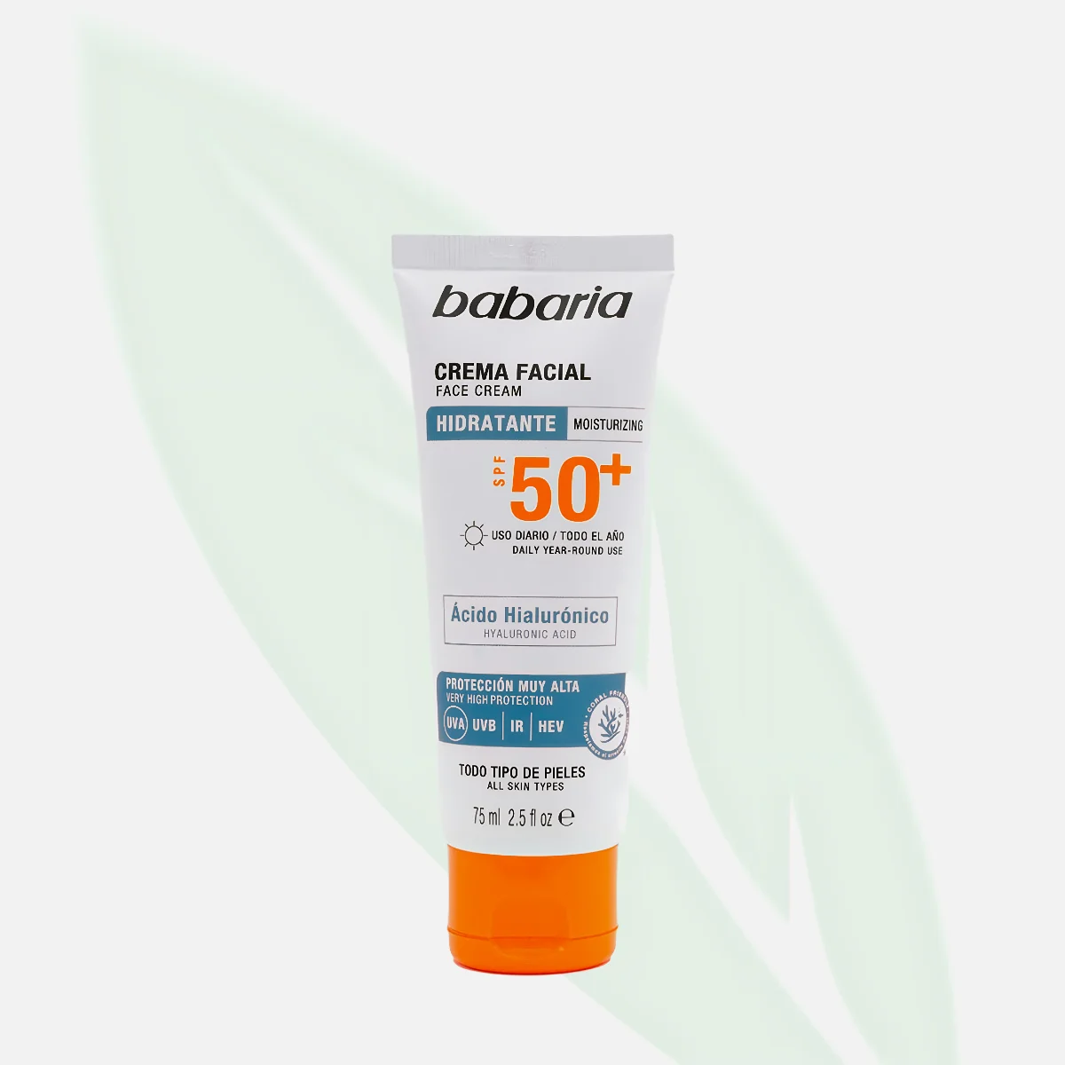 BABARIA Moisturizing Aloe Vera Face Cream SPF 50+ All Skin Types 75ml BABARIA Moisturizing Aloe Vera Face Cream SPF 50+ All Skin Types 75ml