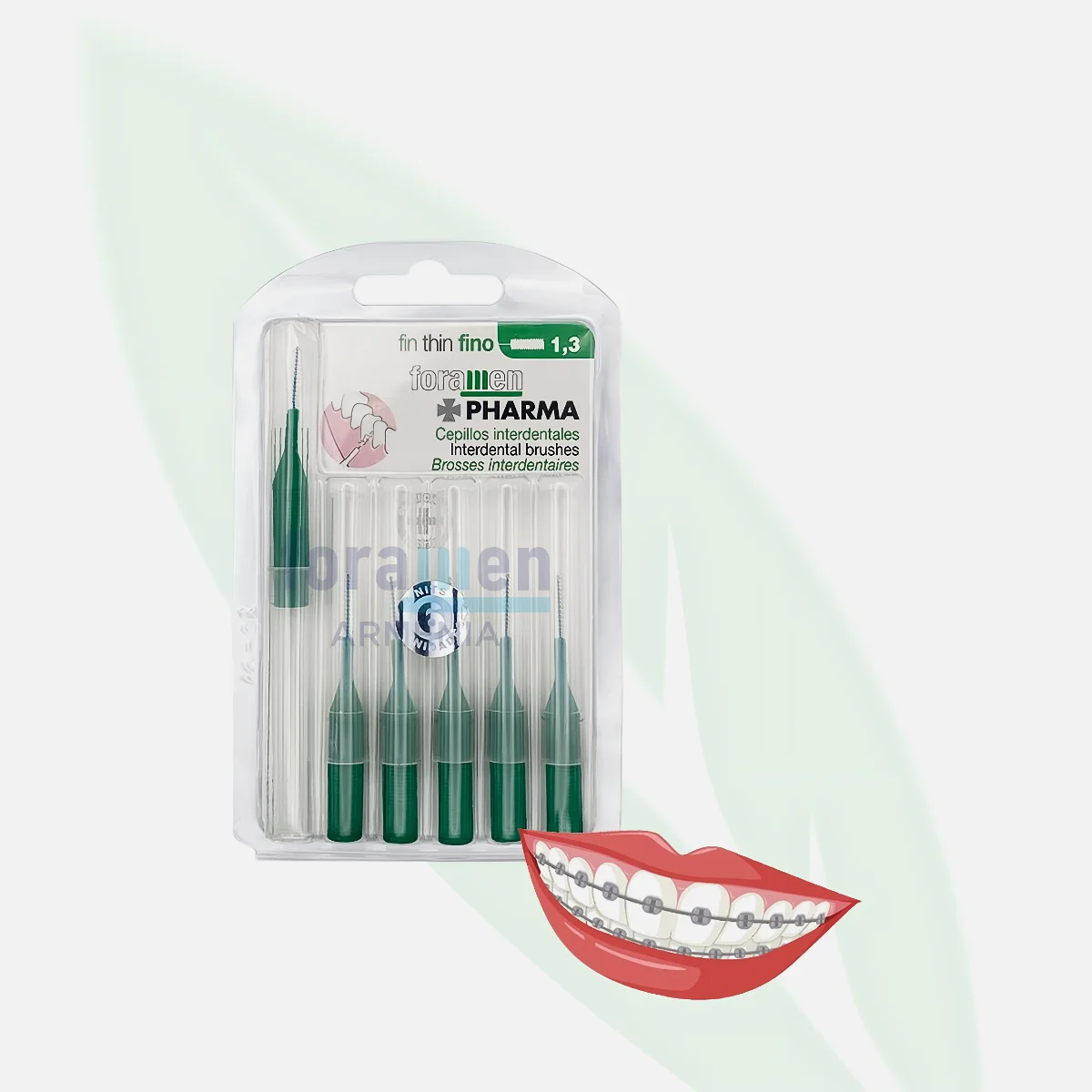 FORAMEN Interdental Brushes Straight Fino – 12 Pieces FORAMEN Interdental Brushes Straight Fino – 12 Pieces