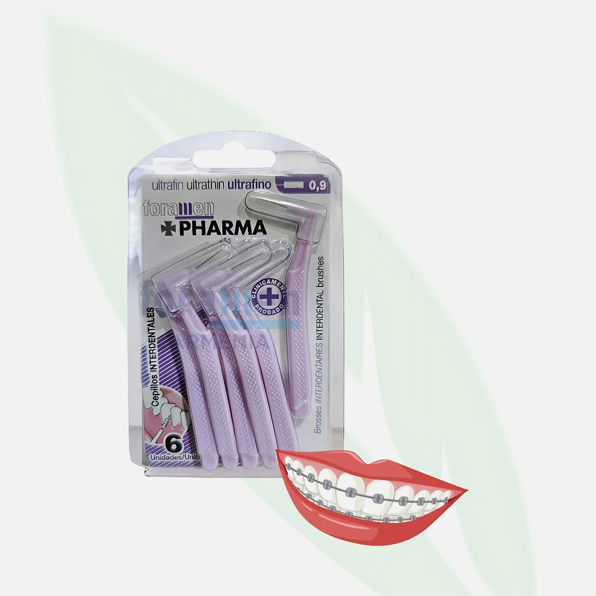 FORAMEN Pharma Ultrafino Interdental Brush 0.9mm 6-Pack FORAMEN Pharma Ultrafino Interdental Brush 0.9mm 6-Pack