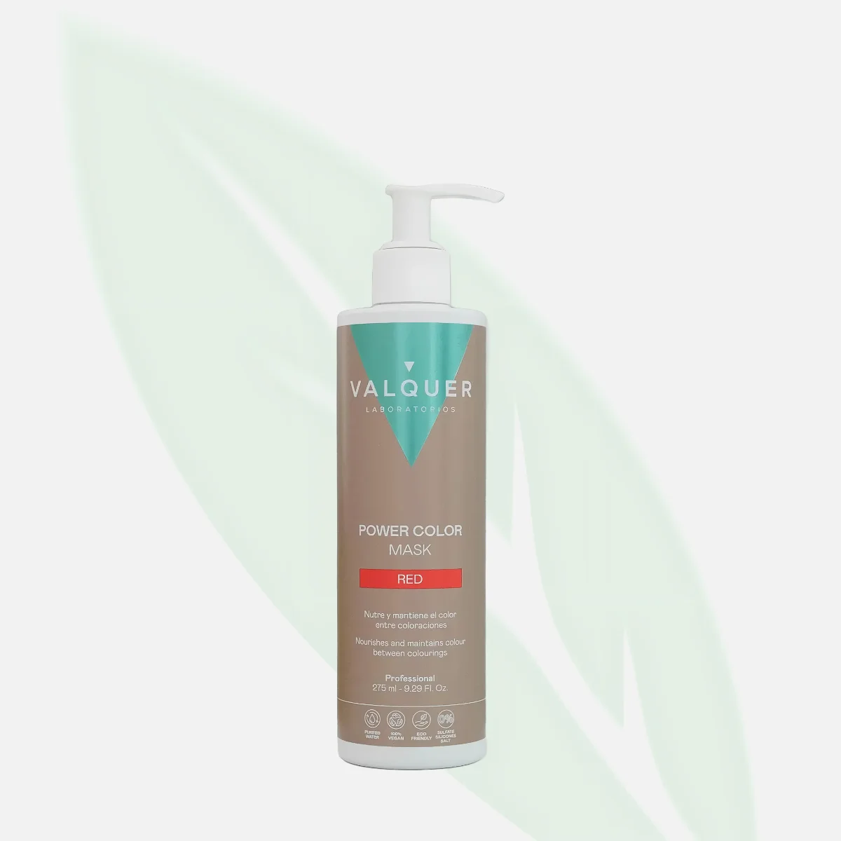 VALQUER قناع ملوّن مؤقت للشعر الأحمر Power Color 275 مل