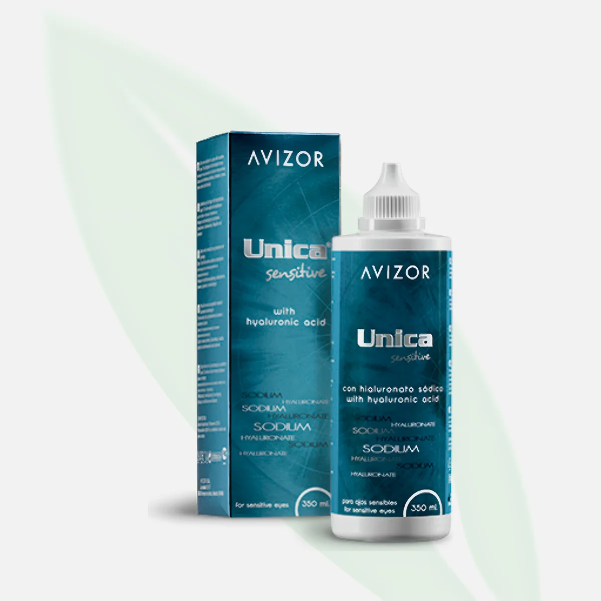 AVIZOR Unica Sensitive محلول العدسات اللاصقة بحمض الهيالورونيك 350 مل