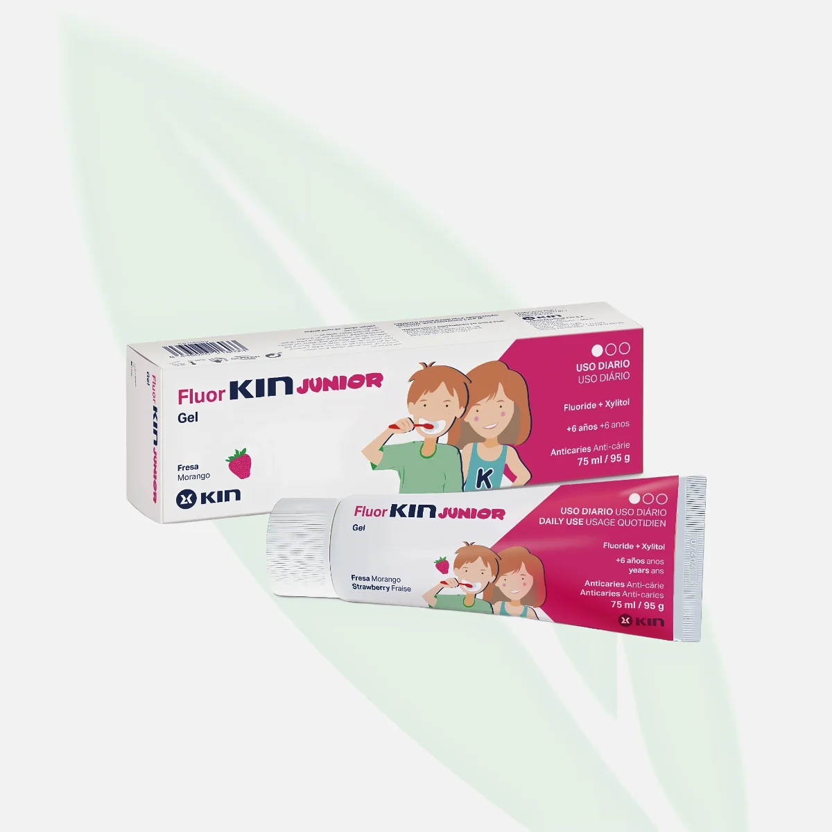 KIN Fluor Kin Children Toothpaste Strawberry 50ml KIN Fluor Kin Children Toothpaste Strawberry 50ml