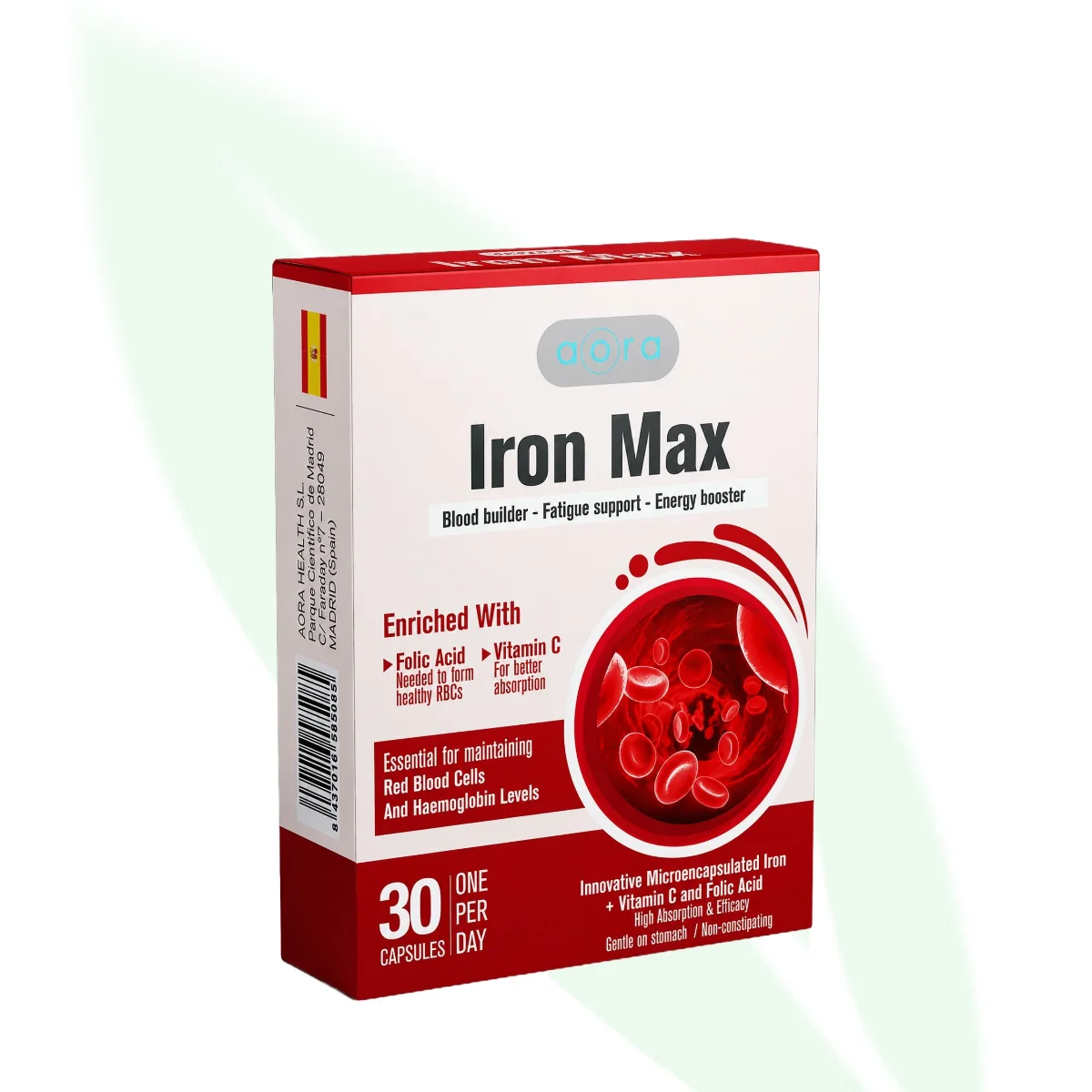 AORA Iron Max Micro-Encapsulated Iron with Vitamins 30 Capsules AORA Iron Max Micro-Encapsulated Iron with Vitamins 30 Capsules