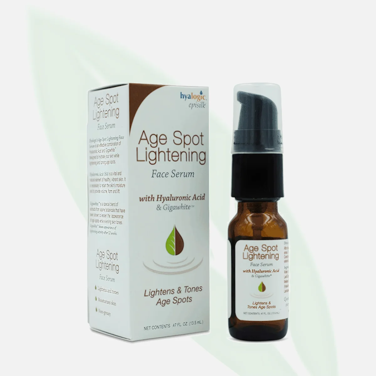 Hyalogic Age Spot Lightening Face Serum with Hyaluronic Acid & Gigawhite 1oz