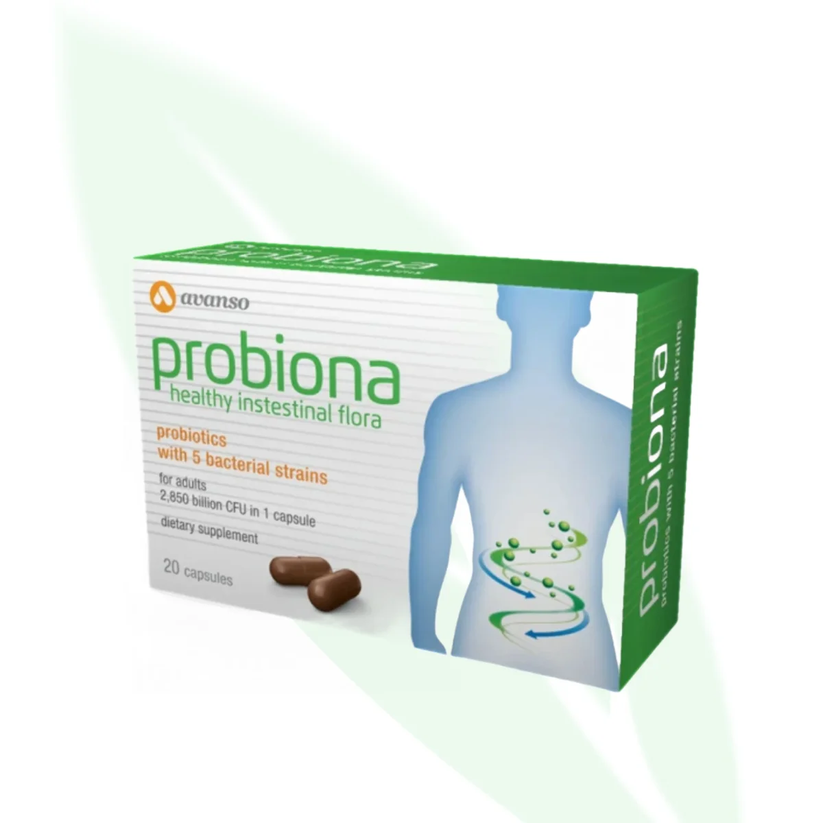 PROBIONA Probiotic Supplement with 5 Bacterial Strains 20 Capsules