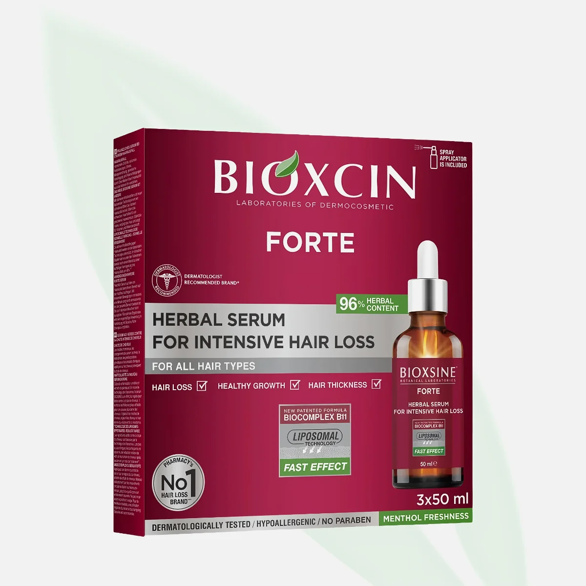 BIOXCIN Forte Intensive Anti-Hair Loss Serum Kit 3x50ml