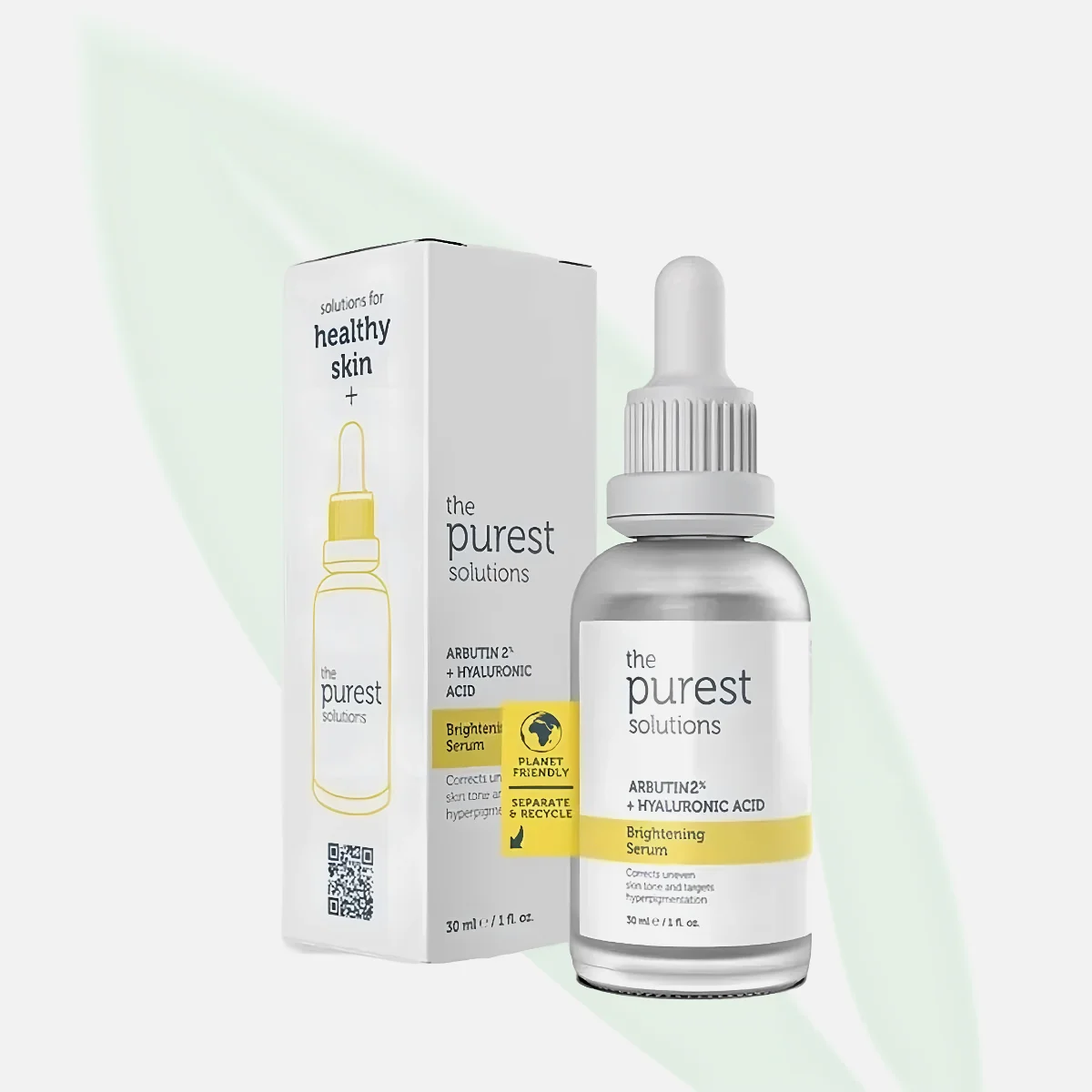 The Purest Solutions سيروم التفتيح بالأربوتين 2% والهيالورونيك 30 مل