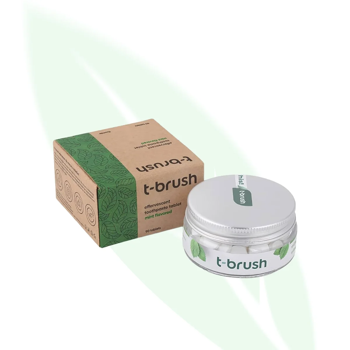 T BRUSH Effervescent Toothpaste Tablets with Fluoride 90 Tablets