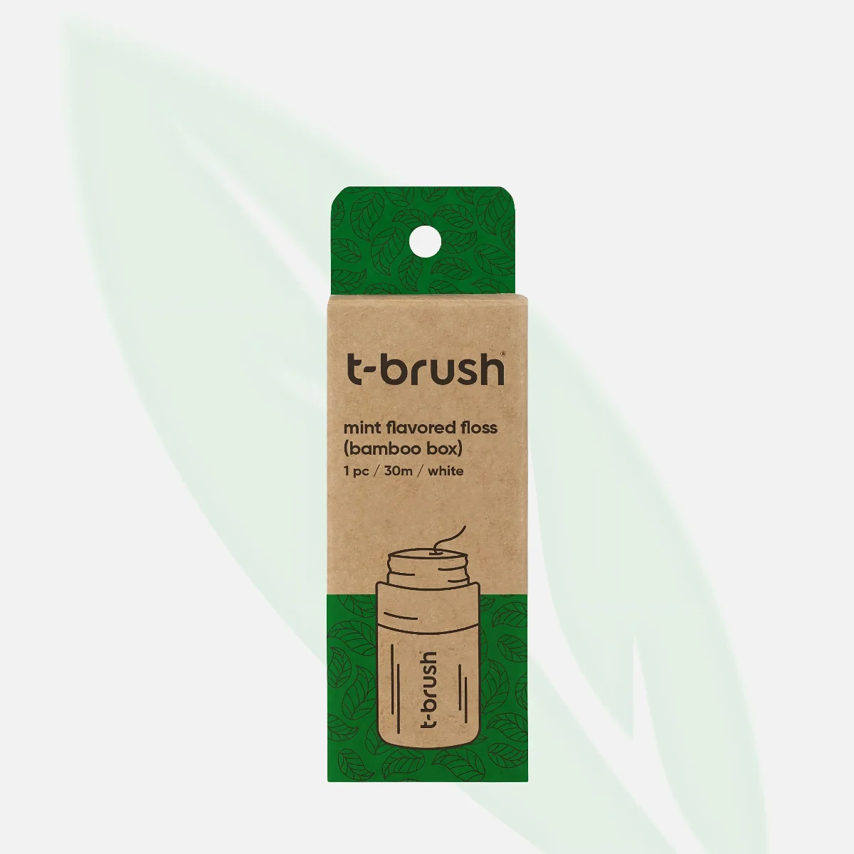 T-BRUSH Mint Flavored Dental Floss Bamboo Box 30m