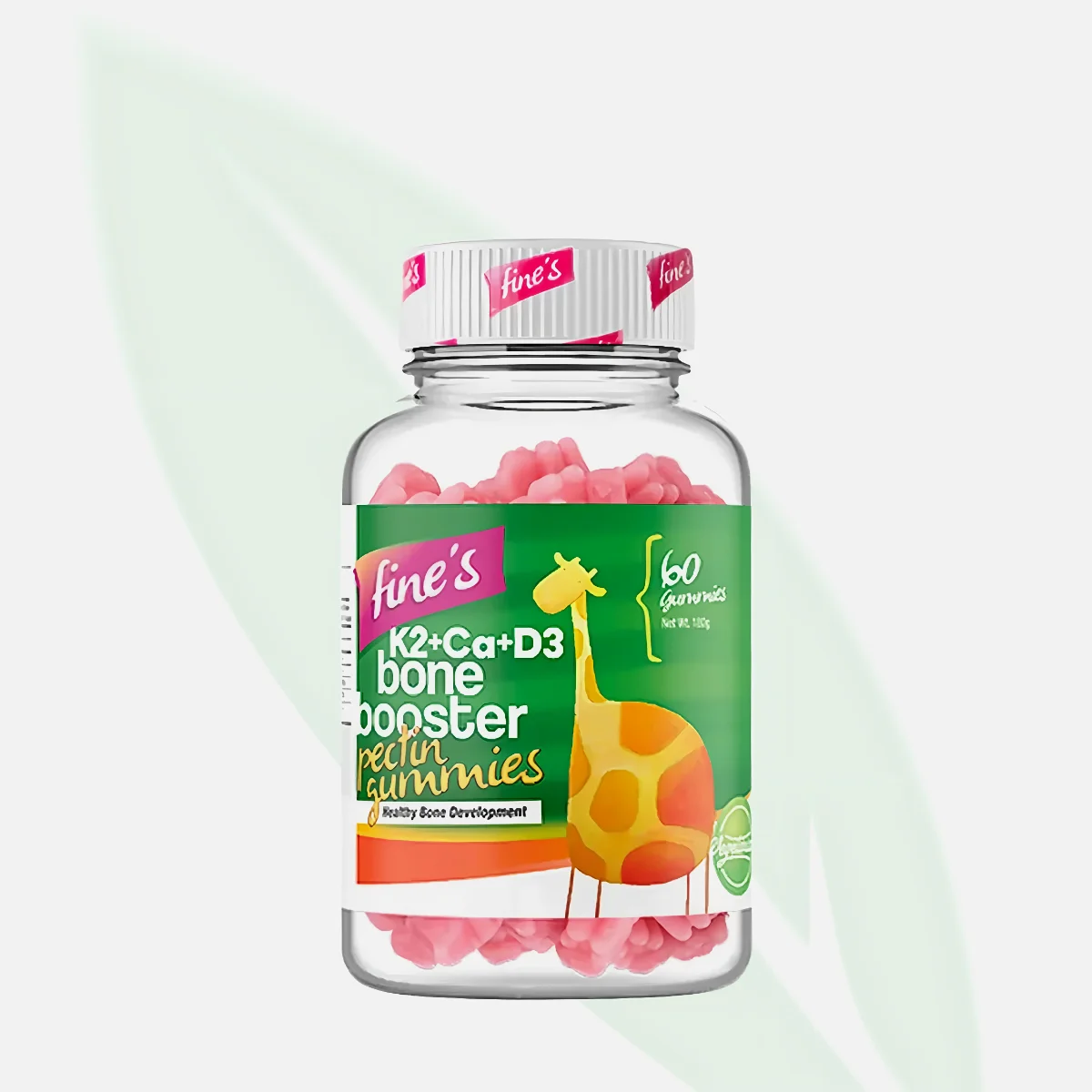 FINES K2 + Calcium + D3 Bone Booster Gummies 60 Gummies FINES K2 + Calcium + D3 Bone Booster Gummies 60 Gummies