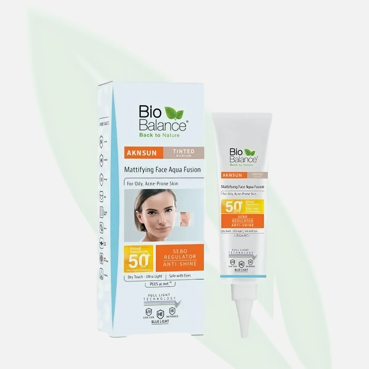 BIO BALANCE واقي شمس ملوّن مطفئ للبشرة الدهنية والمختلطة AKNSUN 40 مل