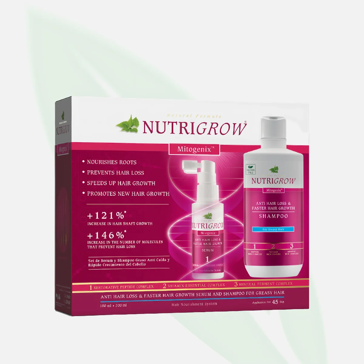 NUTRIGROW Hair Serum & Shampoo Kit for Normal Hair (180ml + 300ml) NUTRIGROW Hair Serum & Shampoo Kit for Normal Hair (180ml + 300ml)
