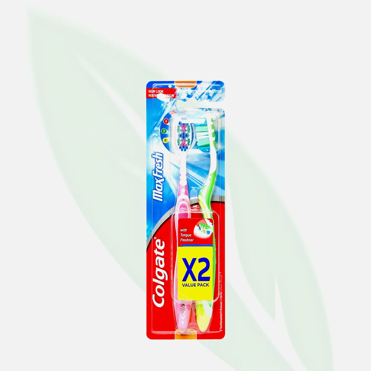 COLGATE Soft-Fresh Toothbrush Soft with Tongue Cleaner 1+1 Pack