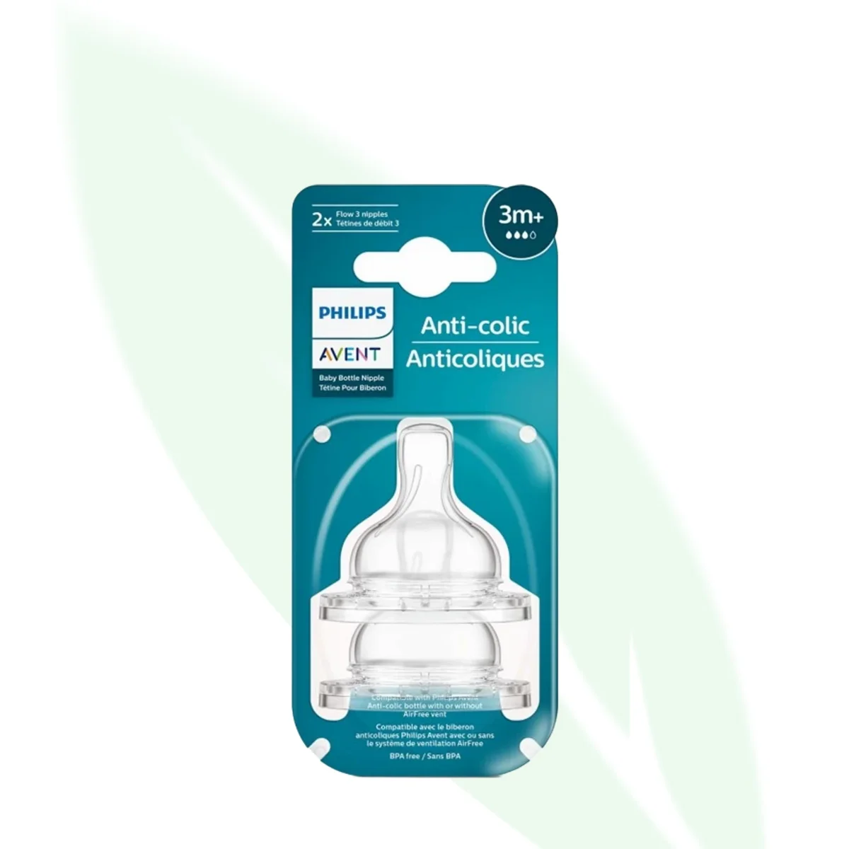 AVENT Anti-Colic Teat Medium Flow 3m+ AVENT Anti-Colic Teat Medium Flow 3m+