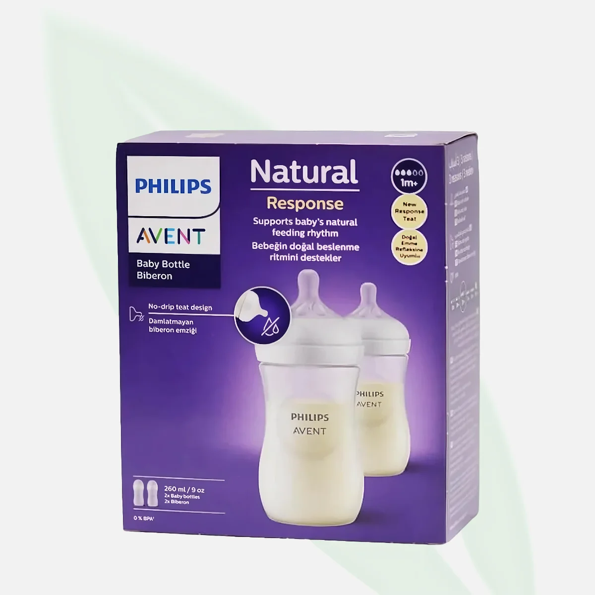 AVENT Natural Response Baby Bottle 260ml Twin Pack AVENT Natural Response Baby Bottle 260ml Twin Pack