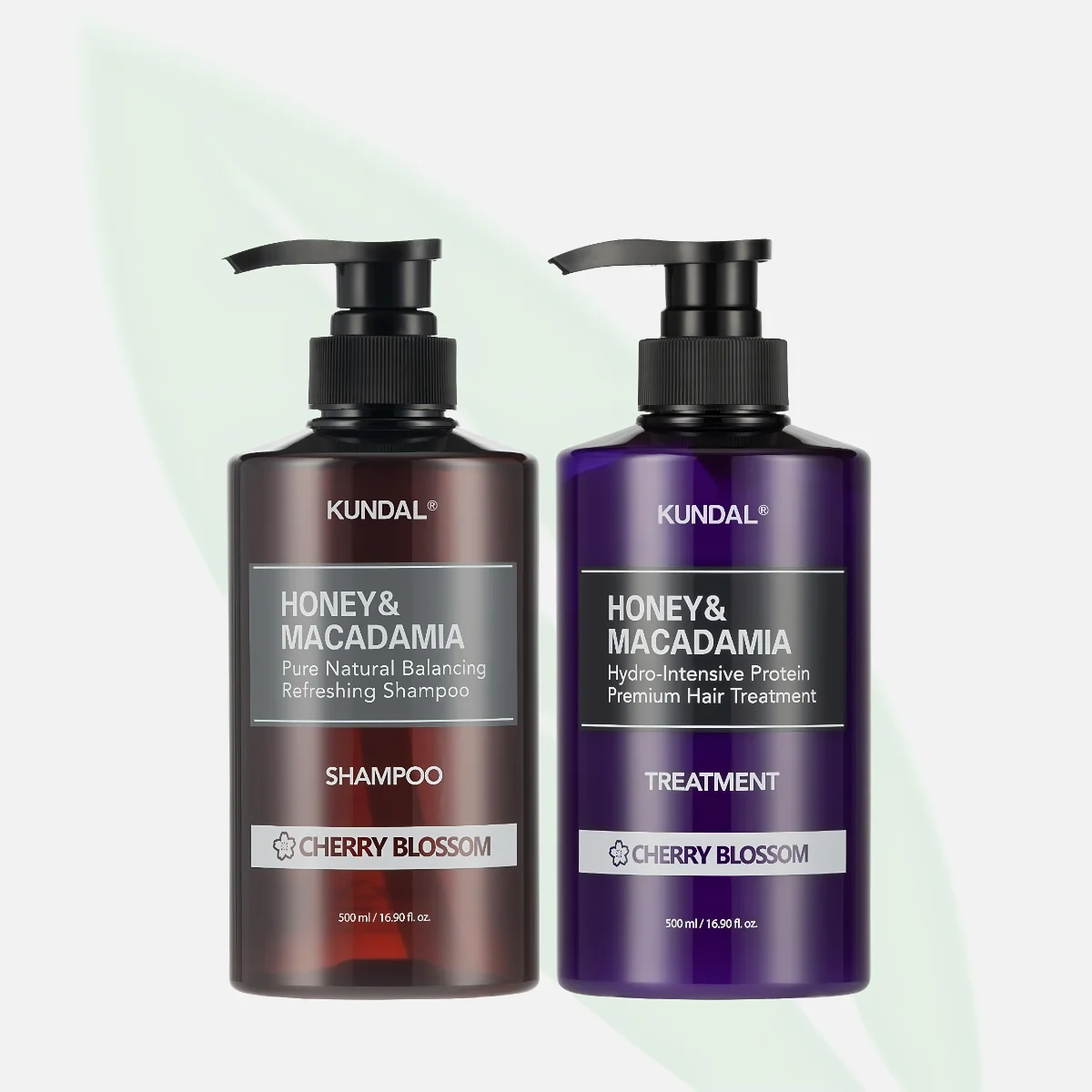 KUNDAL Honey & Macadamia Shampoo + Treatment Cherry Blossom 500ml Set KUNDAL Honey & Macadamia Shampoo + Treatment Cherry Blossom 500ml Set