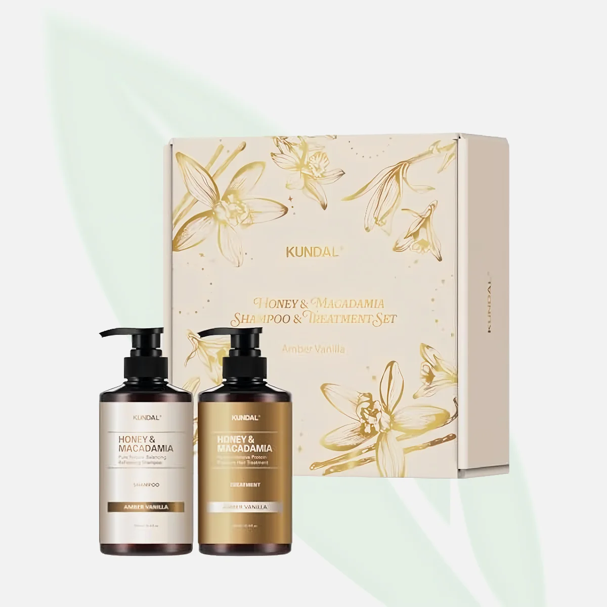KUNDAL Honey & Macadamia Shampoo & Treatment Set 500ml Each KUNDAL Honey & Macadamia Shampoo & Treatment Set 500ml Each