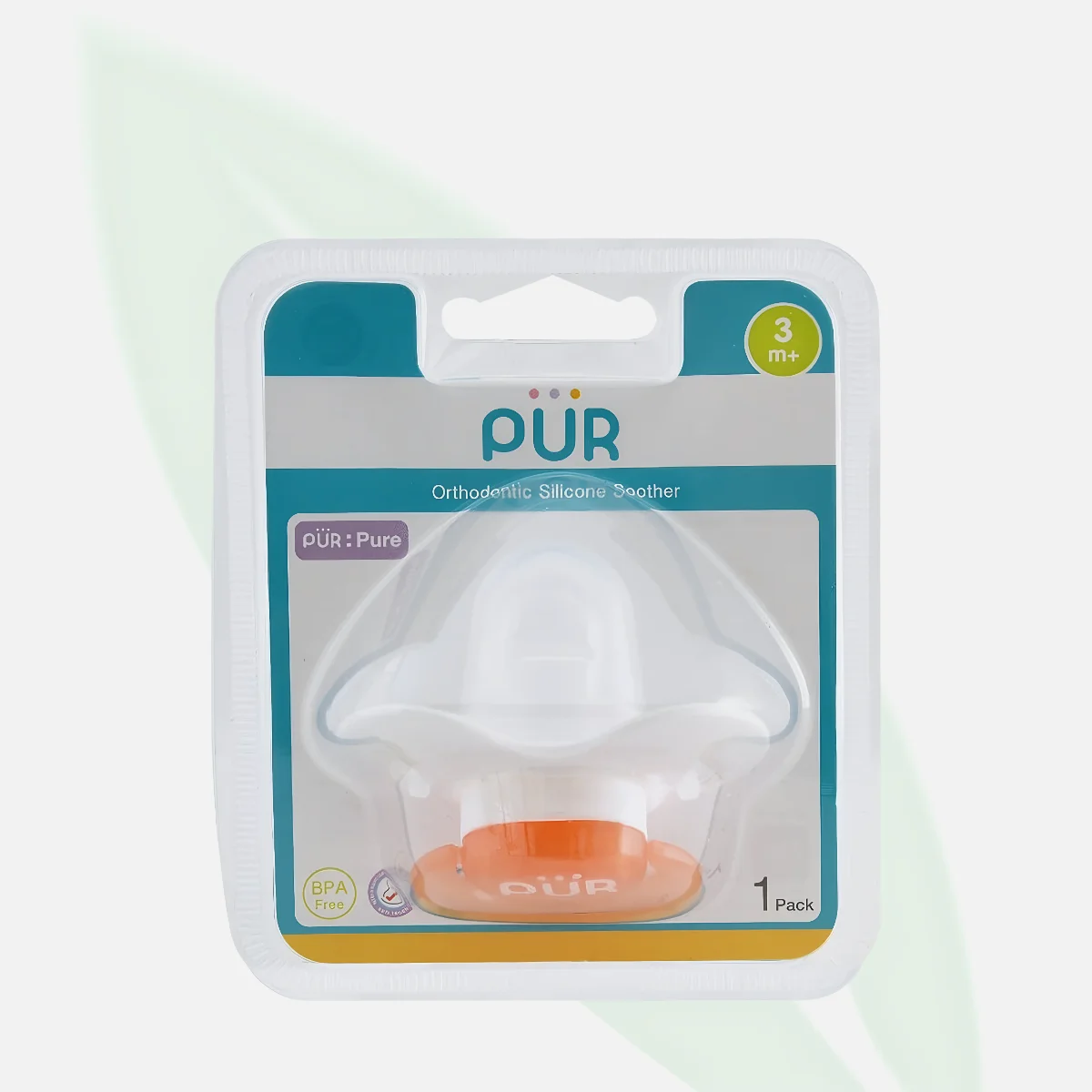 PUR Orthodontic Silicone Soother 3M+