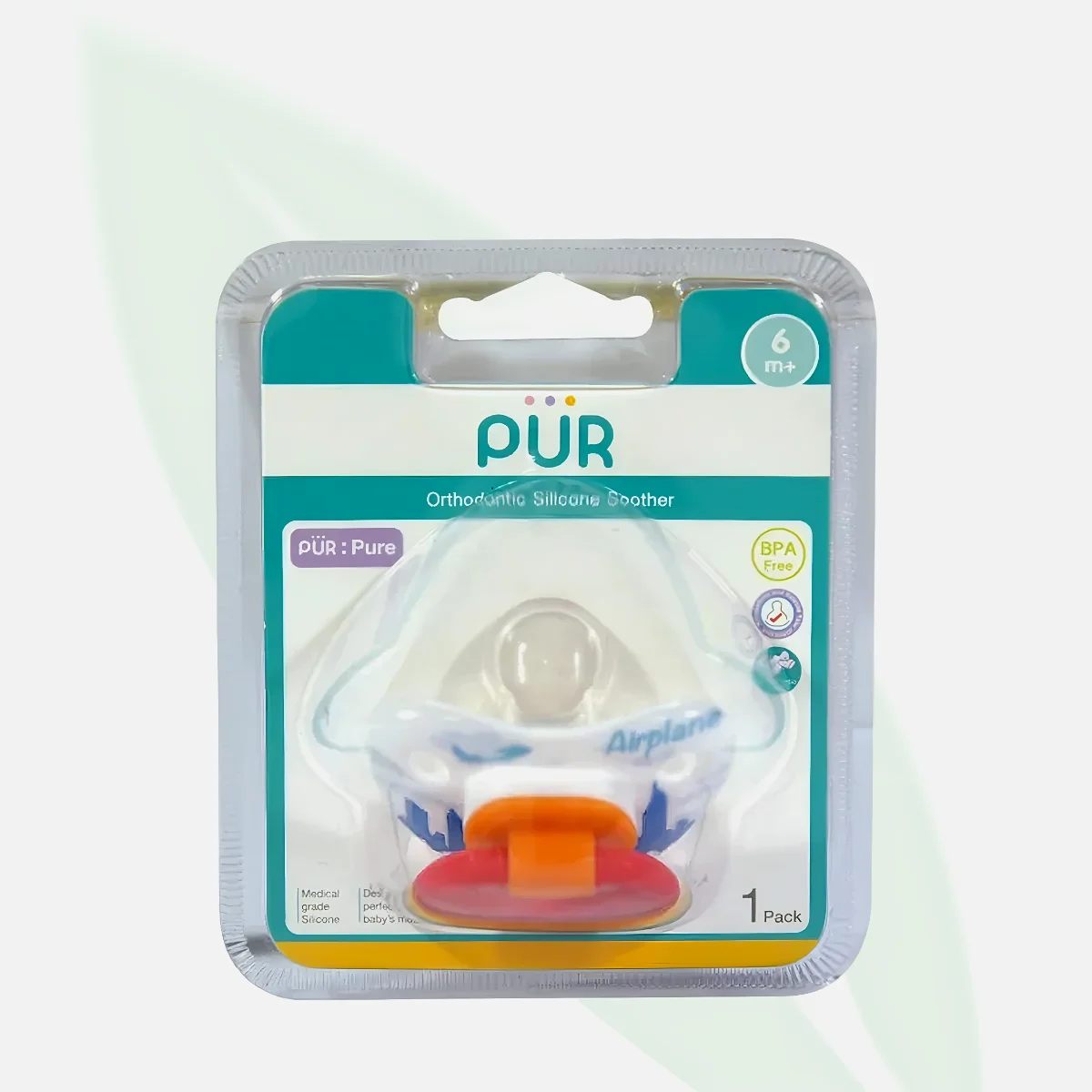 PUR Orthodontic Silicone Soother 6M+