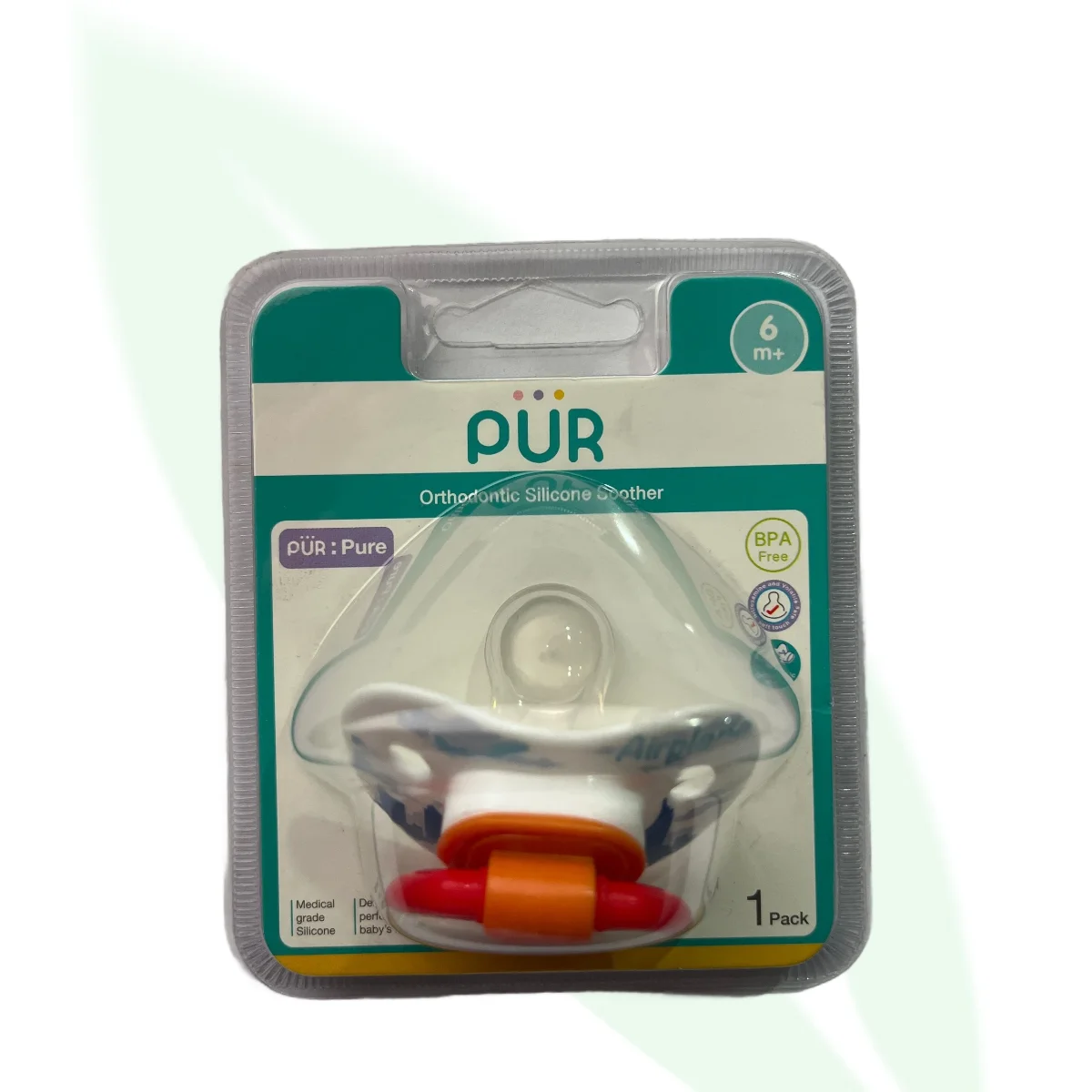 PUR Orthodontic Silicone Soother 6M+ PUR Orthodontic Silicone Soother 6M+