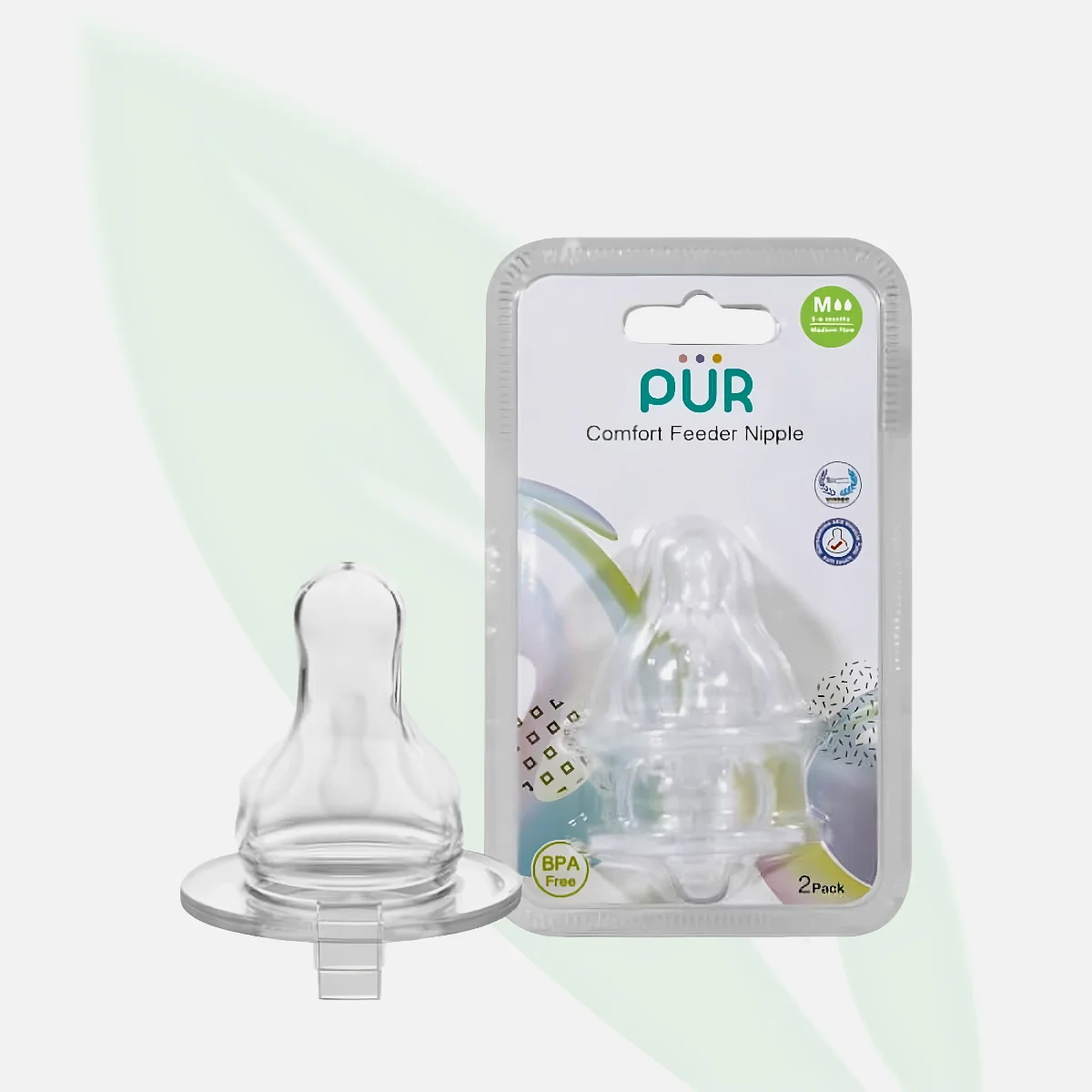 PUR Silicone Classic Nipple Slow Flow 0-3M PUR Silicone Classic Nipple Slow Flow 0-3M