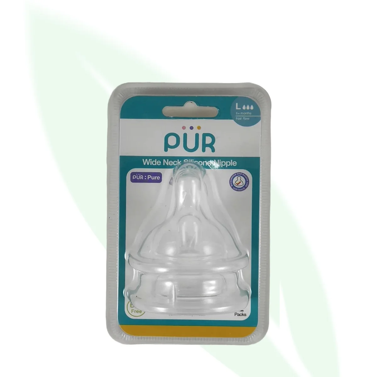 PUR Silicon Classic Nipple Size L for 6 Months+ – 2 Pack PUR Silicon Classic Nipple Size L for 6 Months+ – 2 Pack