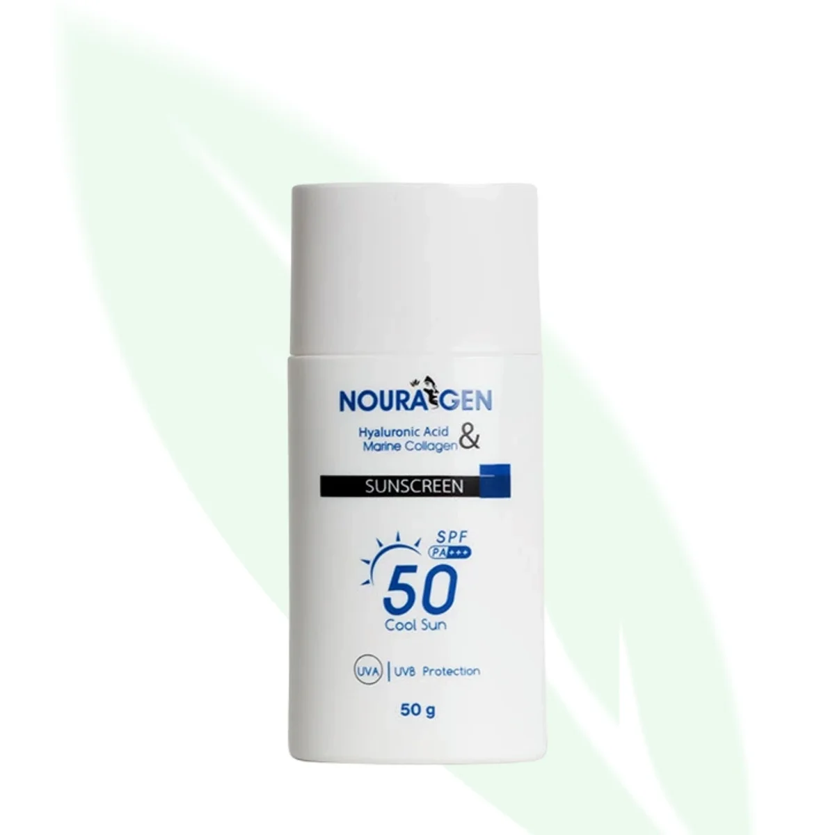 NOURAGEN Sunscreen SPF 50 PA+++ with Hyaluronic Acid & Marine Collagen 30g