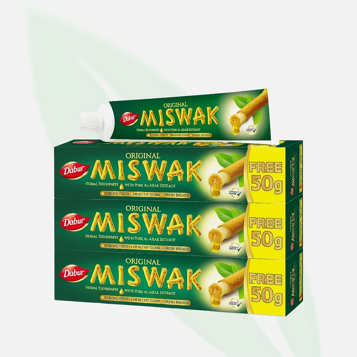 DABUR Miswak Herbal Toothpaste 120g + 50g Free