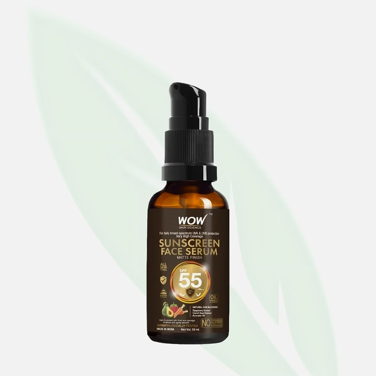 WOW Matte Finish Sunscreen Face Serum SPF 55 PA+++ 50ml WOW Matte Finish Sunscreen Face Serum SPF 55 PA+++ 50ml