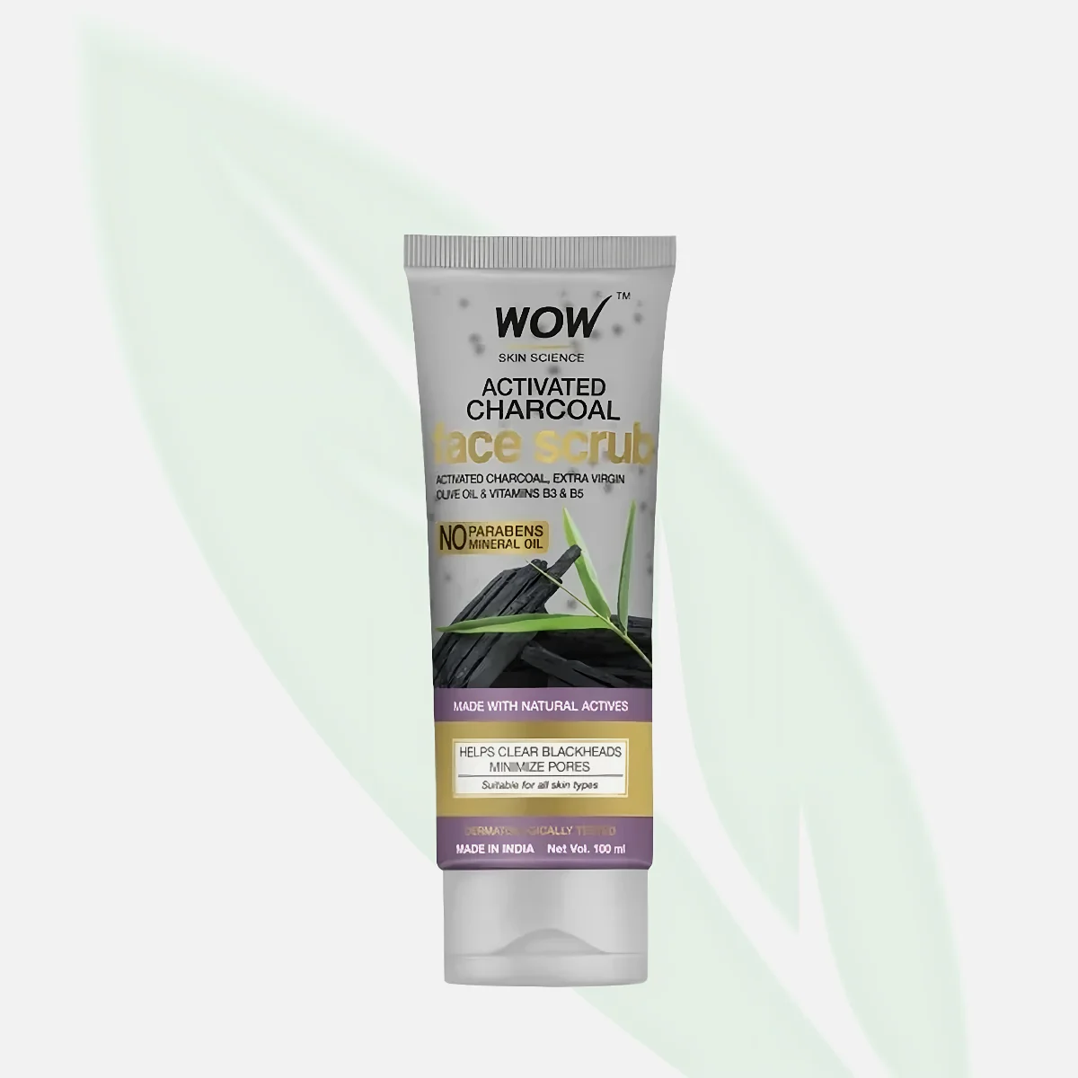 WOW Skin Science Activated Charcoal Face Scrub 100ml WOW Skin Science Activated Charcoal Face Scrub 100ml