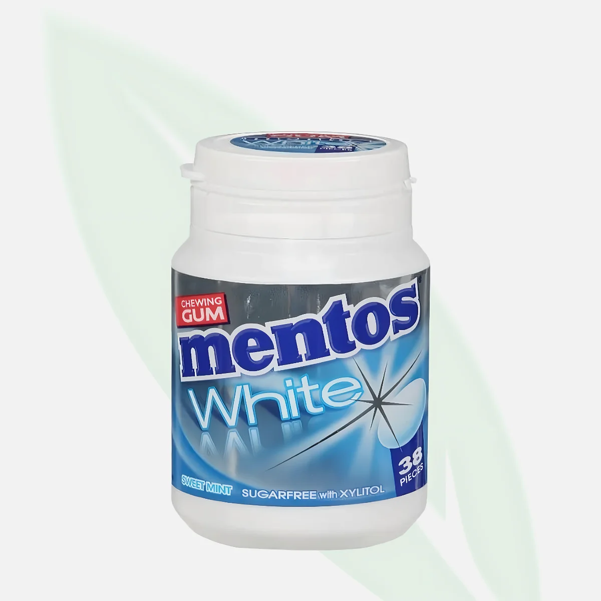 MENTOS White Mint Sugar-Free Gum with Xylitol MENTOS White Mint Sugar-Free Gum with Xylitol